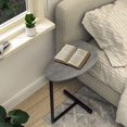 thumbnail image 5 of Natural Bed Sofa Snack C Side Table with Storage Basket,Portablle Laptop Holder End Table,Sofa Side Table,Wood Look Accent Table, 5 of 8