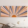 thumbnail image 4 of Boho Wall Art Prints, Mid Century Modern Sunshine Canvas, Sun Rays Wall Decor, Geometric Wall Art, Minimalist Wall Art, Boho Art Wall Decor -12x16in Framed, 4 of 6