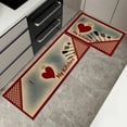 thumbnail image 5 of Red Kitchen Rugs Retro Utensils I Love My Kitchen Mat Red Kitchen Decor And Accessories Checkerboard Non-Slip Kitchen Rug and Mats Floor Mat Runner Rug for Kitchen Laundry Living Room Front Door, 5 of 6