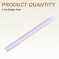 thumbnail image 3 of Uxcell 2pcs Straight Ruler 11.81" Metric SAE Aluminum Rulers with Hole Purple, 3 of 7