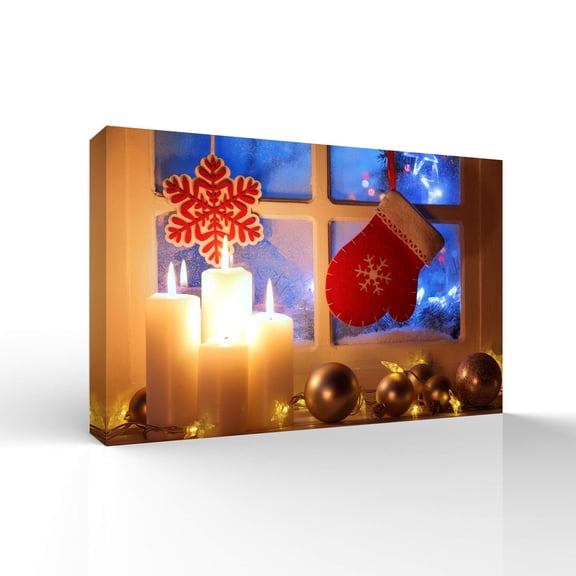 wall26 Canvas Wall Art Merry Christmas Pictures Home Wall Decorations for Bedroom Living Room Paintings Canvas Prints Framed - 12x18 inches