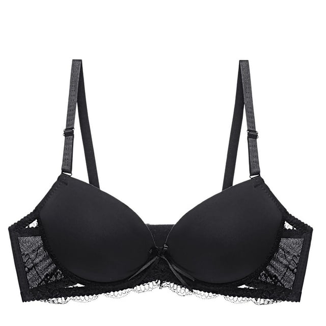 Bras for Women, Womens Solid Color Ring Oversized Gathering Underwear Daily Bra