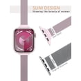 thumbnail image 2 of Apple Watch Band 38mm 40mm 41mm for Women, Slim & Thin Milanese Loop -Pink, 2 of 6