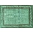 thumbnail image 1 of Ahgly Company Machine Washable Indoor Rectangle Persian Turquoise Blue Traditional Area Rugs, 6' x 9', 1 of 4