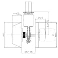 thumbnail image 3 of Polished Brass Keyed Entry Deadbolt with Twist-Knob Interior, 6-Way Adjustable Latch, 3 of 11