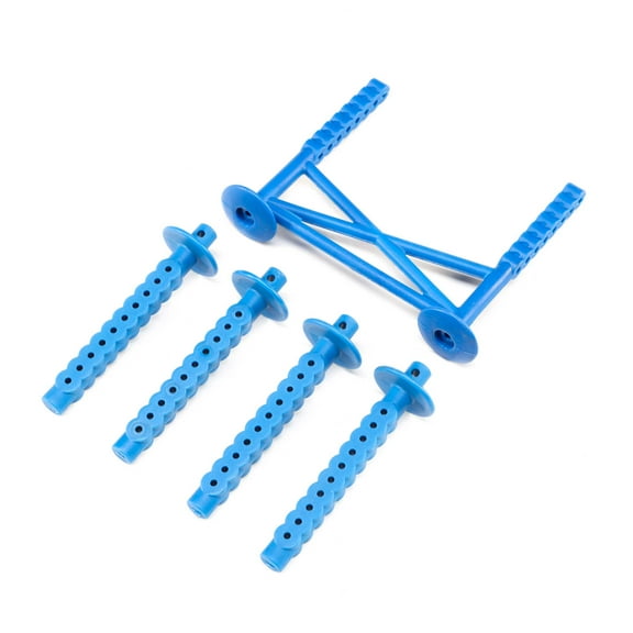Losi Rear Body Support and Body Posts Blue LMT LOS241051 Electric Car/Truck Option Parts
