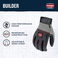 thumbnail image 2 of Wrangler Men’s Builder Work Gloves – Large, Synthetic Leather Palm Glove, Reinforced Grip, Breathable, 2 of 8