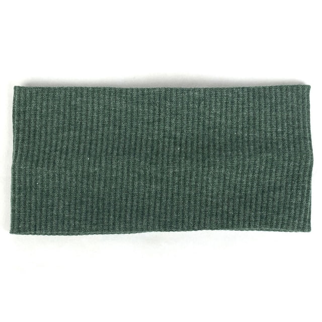 Banda para el cabello de canalé, accesorios para el cabello de algodón y lana de color sólido, diadema elástica suelta de un solo bucle, tocado para yoga