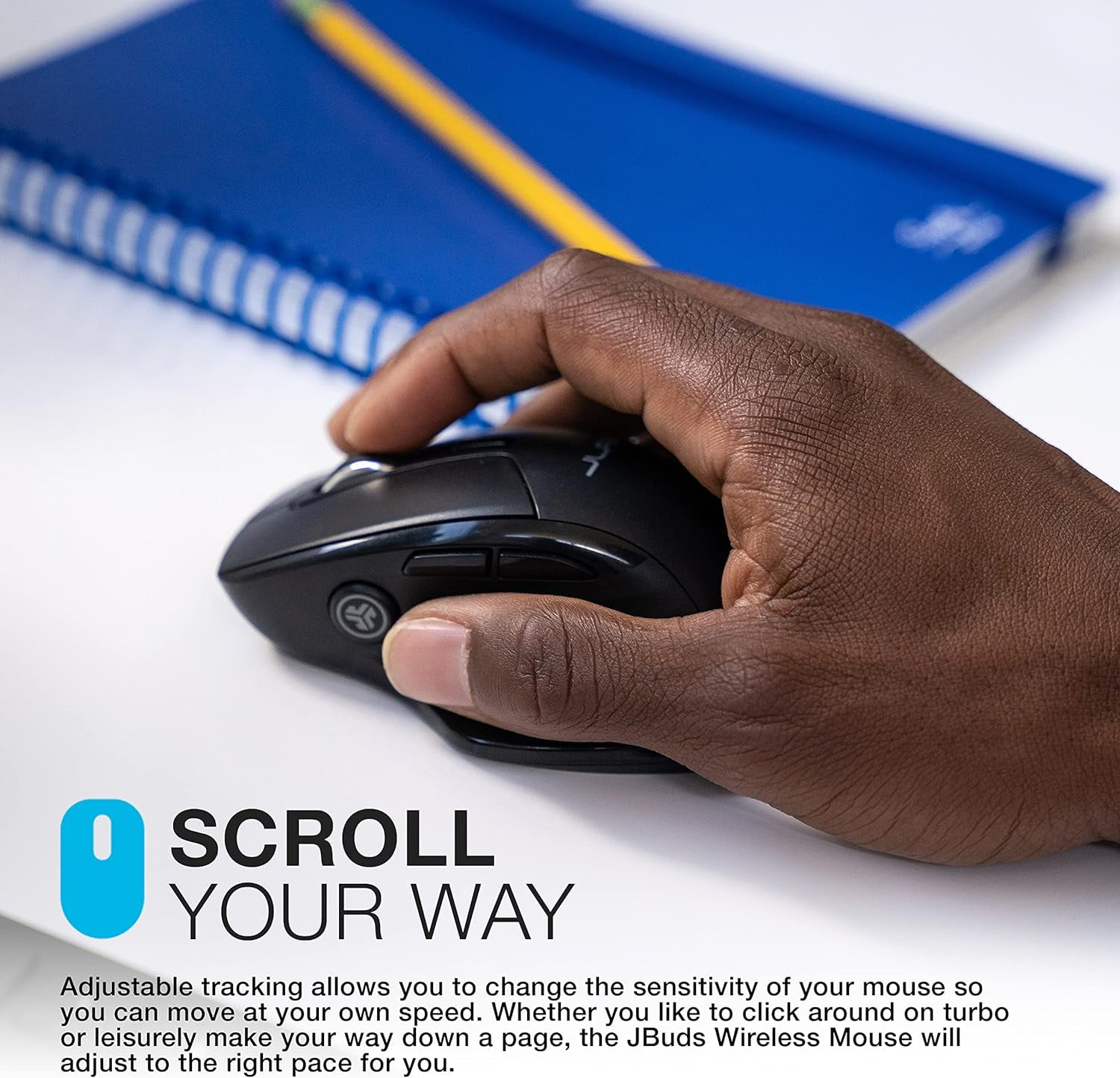JLab JBuds Wireless Mouse, Connect Via Bluetooth or USB