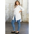 thumbnail image 4 of June + Vie Women's Plus Size Poplin La Vie Max Tunic, 4 of 5