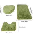 thumbnail image 4 of Shaggy Bathroom Rugs Sets 3 Piece with Toilet Cover, Thick Absorbent Plush Bath Mats, Toilet Seat Cover, Area Rug, Bath Mat Set, for Bathroom, Bedroom, Kitchen, 4 of 7