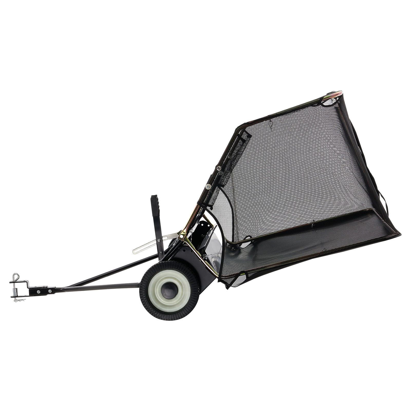 Dranite Tow-Behind Lawn Sweeper, 52-Inch, 26 cu.ft Capacity, Adjustable Height, Heavy-Duty for Leaves/Grass/Debris with Easy-Dump Rope - for Large Yards