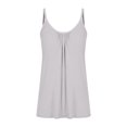 thumbnail image 4 of Staron Camisoles d'Été pour Femmes Unies Sans Manches Tunique Débardeur Décontractée Col Rond Bretelles Spaghetti Camisole Chemise Printemps Blouses Fluides, 4 of 6