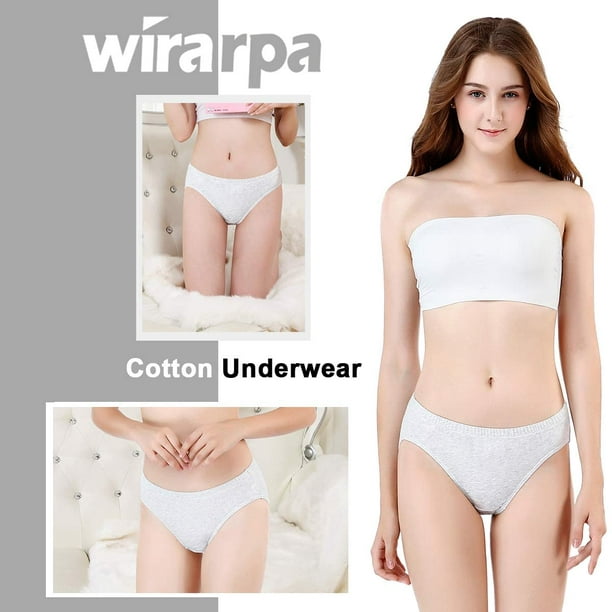 Women's Soft 100 Cotton Underwear Panties Ladies High Cut French Briefs  Multipack 