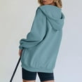 thumbnail image 6 of Mohiass Button Up Y2K Hoodies for Women Casual Oversized Hooded Sweatshirt Long Sleeve Trendy Athletic Jackets with Pockets Green 2XL, 6 of 7