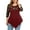Red, variant on Brilliant Cyber/Monday Womens Blouses Plus Size Women Floral Lace Asymmetric Three Quarter Tops Blouse
