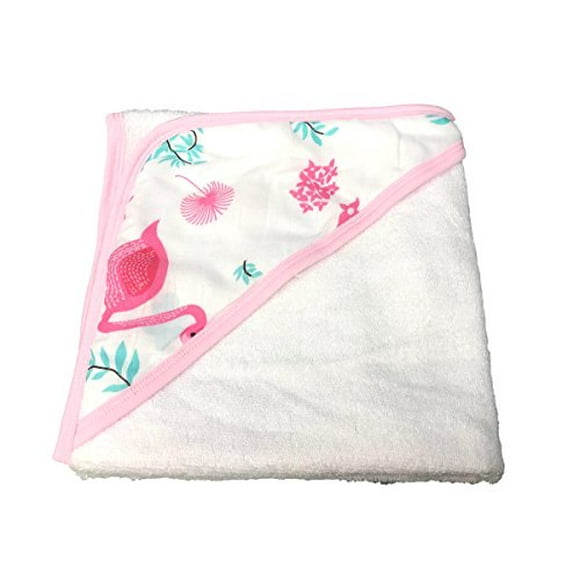 Serviette de Bain pour Bébé en Rayonne de Bambou 100 % (Cerise Flamant Rose) 30” X 30”