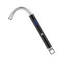 thumbnail image 1 of Encendedor de velas, encendedor eléctrico USB actualizado, encendedor de arco recargable con pantalla LED, cuello flexible de 360° sin llama, encendedor largo para velas, aromaterapia, camping, barbacoa, estufa de gas (negro) brillar Electrónica, 1 of 4