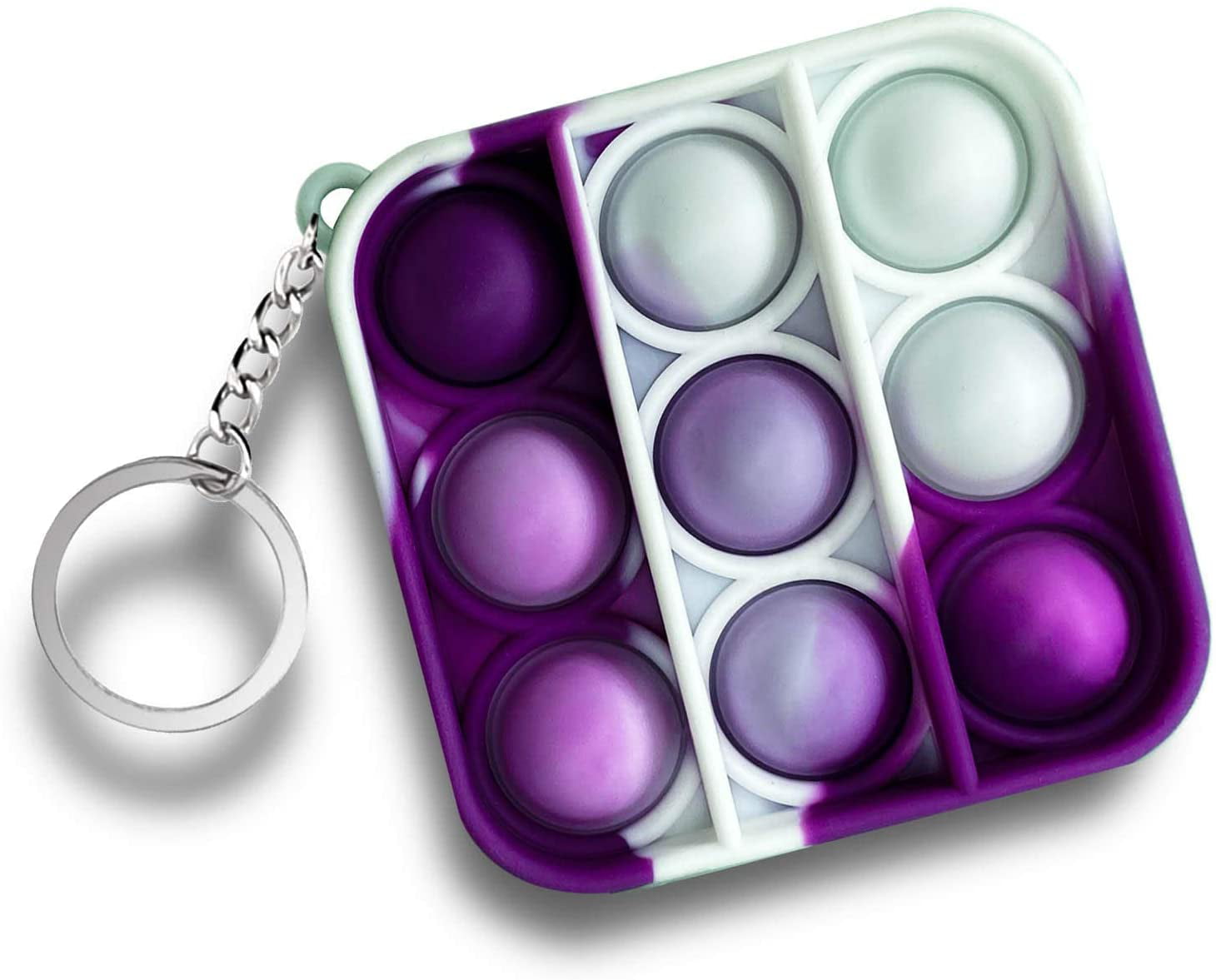 NEW Mini Push Poppit Bubble Simple Fidget Toy it Stress Relief Toys Keychain UK 