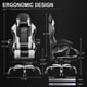 Gtplayer Gaming Chair with Footrest and Ergonomic Lumbar Massage Pillow, White - image 5 of 7