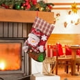 thumbnail image 2 of Xuniizn Christmas Stockings Bulk, Assorted Festive Xmas Stockings for Fireplace Mantel Decor, Traditional Holiday Ornaments, Christmas Decorations for Home, Non-woven Fabric, Red, 2 of 9
