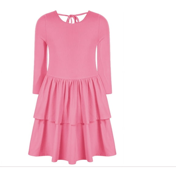 Epic Threads Big Girls Ribbed-Knit Tiered Ruffled Dress, Sweetheart