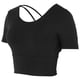 thumbnail image 2 of Tops deportivos sexys de verano para mujer, camisetas de manga corta para yoga, fitness, entrenamiento, accesorios deportivos, color negro M, 2 of 14