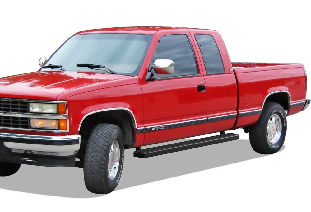 APS Running Boards 5in Black Compatible with Chevy GMC CK 1988-1998 Extended Cab (Include Z71) (Will Not Work on Vehicles with Power Boards) (Nerf Bars Side Steps Side Bars)