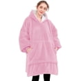 thumbnail image 1 of Sudadera Cobija Bluelander con Capucha, Manta Térmica, Unitalla, Rosa, 1 of 4
