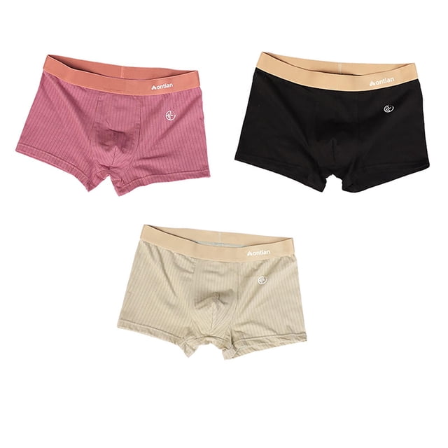 Ropa Interior Transpirable para Hombres Ropa Interior Plana de Color Sólido Poliéster, de Moda Y Cómoda para Actividades de Fitness Y Ocio