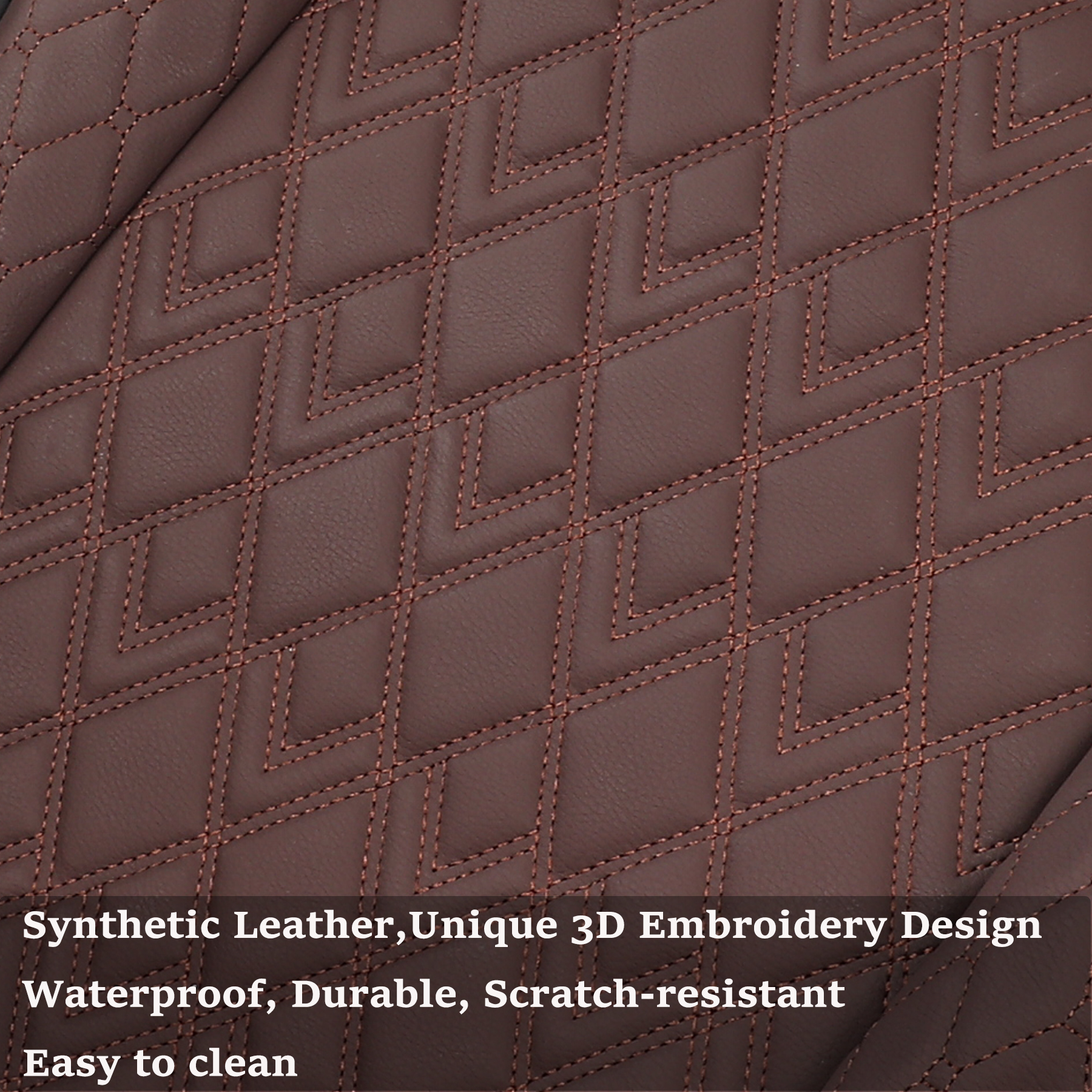 JOJOBAY Car Seat Covers for Dodge Ram 2 Pcs Front,Fit Ram 2009-2026 1500/2500/3500 Pick-up Truck,Crew,Regular,Quad,Mega Cab,Waterproof Leather Seat Covers Protectors（2PCS Front,Black-Brown）