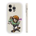 thumbnail image 1 of Actualice la protección de su teléfono con una moderna cubierta plateada de dibujos animados de doble capa, 1 of 4