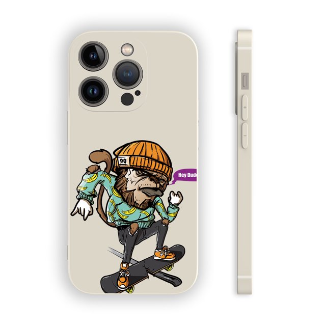 Actualice la protección de su teléfono con una moderna cubierta plateada de dibujos animados de doble capa