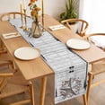 thumbnail image 3 of Table Runner 70 Inches Long for Kitchen Dining, Texas Star Retro Dresser Scarf Farmhouse, Dining Table Decorations for Wedding/Parties, Vintage White Wooden Berry 13 x 70 In, 3 of 8