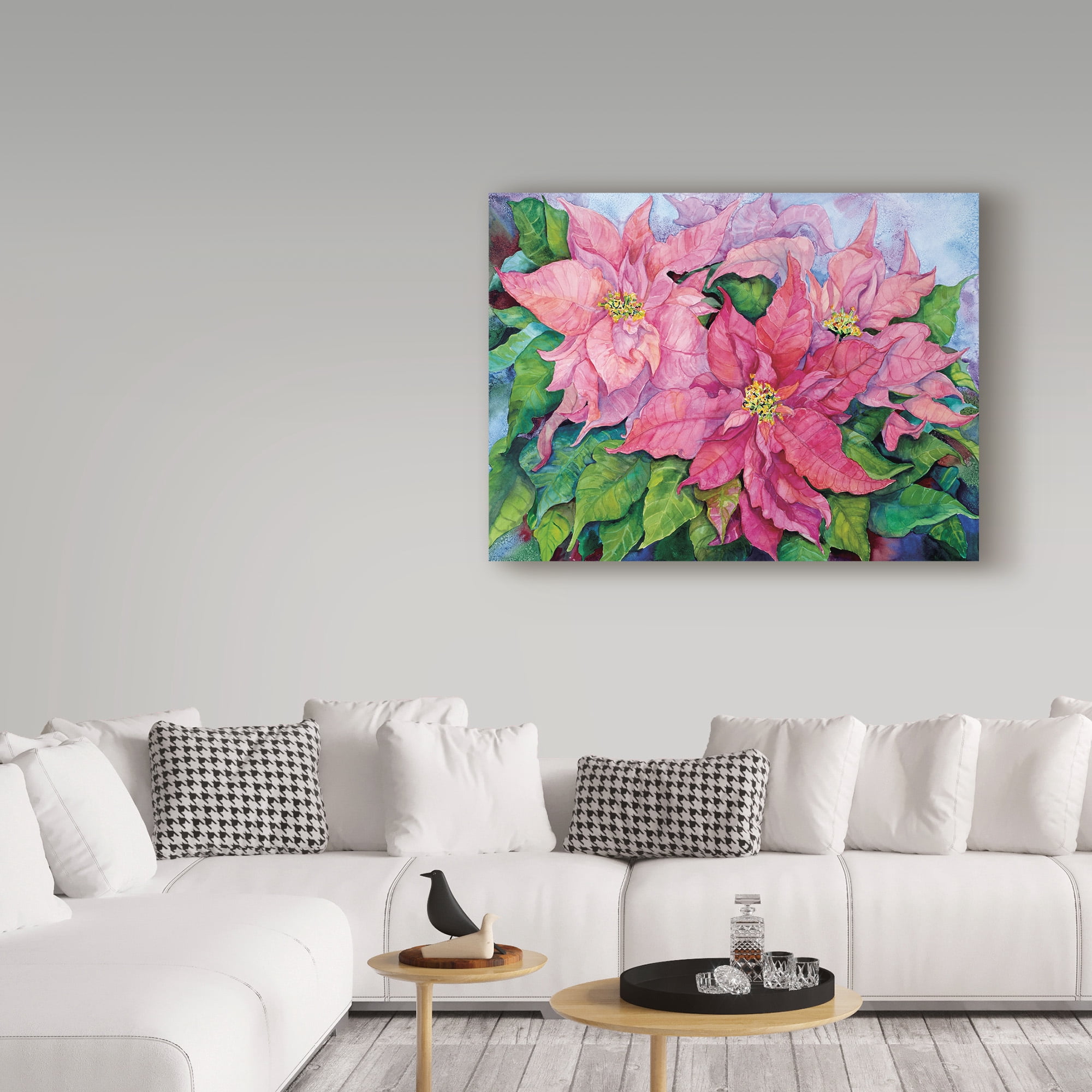 Trademark Fine Art 'Pink Poinsettia' Canvas Art by Joanne Porter