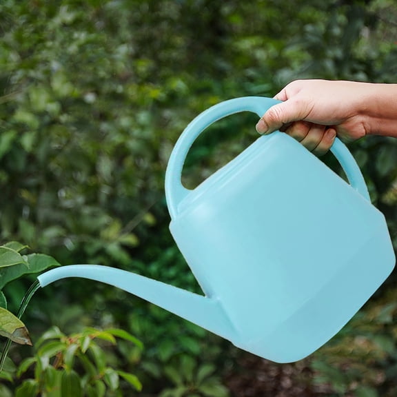 LHWEN 4l Large Capacity Garden Watering Can Durable Plastic With Long Spout For Precise Watering Lightweight And Portable With Ergonomic Handle Indoor And Outdoor Plants Succulent Garden Beds