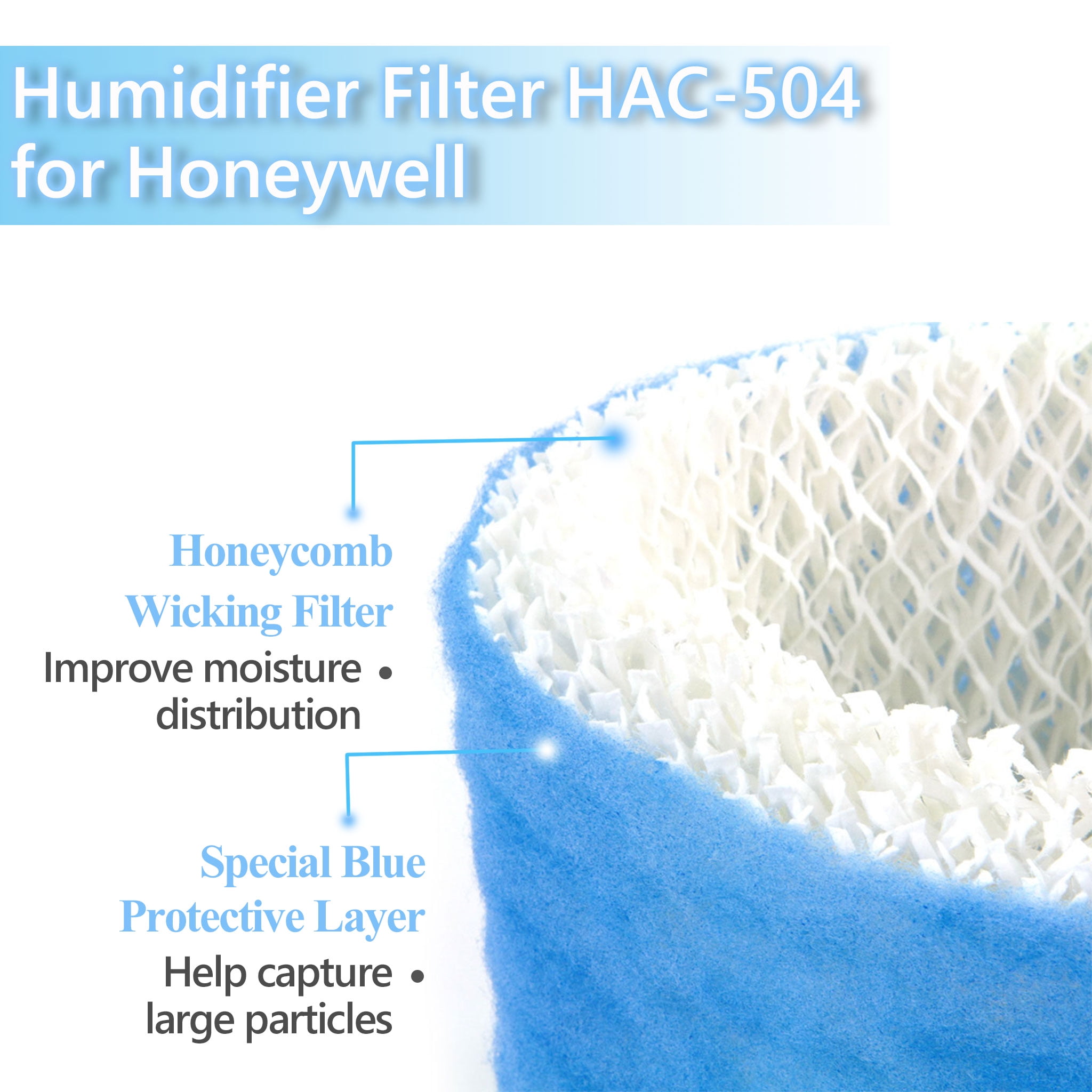 AMI PARTS Air Humidifier Wicking Filter HAC-504 Replacement for Honeywell HAC-504AW