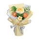 thumbnail image 4 of Bouquet de flor de crochet decoración de flores de punto hecha a mano con vegetación eucalipto hojas para la decoración del estante de fiesta de la Amarillo, 4 of 8