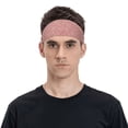 thumbnail image 2 of Naloa Rose Gold Pink Glitter Fashionable Sport Sweatband for Running, Yoga, Basketball - Head Circumference 19.6-22.4 inches, 2 of 9