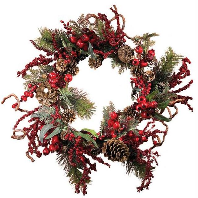 Nearly Natural 4838 Couronne de Baies Assorties 24 Pouces