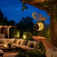 thumbnail image 5 of Solar Bee Garden Decor Metal Outdoor Lantern Sculpture with Integrated LED Light for Yard Patio Lawn Pathway Courtyard, 5 of 7