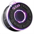 thumbnail image 1 of Altavoz Bluetooth Inalámbrico IPX6, Resistente Al Agua, Luz LED, Graves Potentes, Cable de Carga Tipo C, 1100 MAh, Color Negro., 1 of 5
