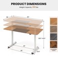 thumbnail image 3 of Giantex Electric Height Adjustable Standing Desk, Ergonomic Stand Computer Workstation, Natural, 3 of 6