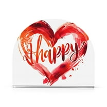 Happy Heart Napkin Holder for Table Clear Napkin Stand Paper Holder Acrylic Organizer Dispenser Napkins for Dinner Kitchen Restaurant Room
