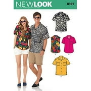 Simplicity Creative Patterns New Look 6197 Misses' and Men's Shirts, A (8-18/X-Small-X-Large)