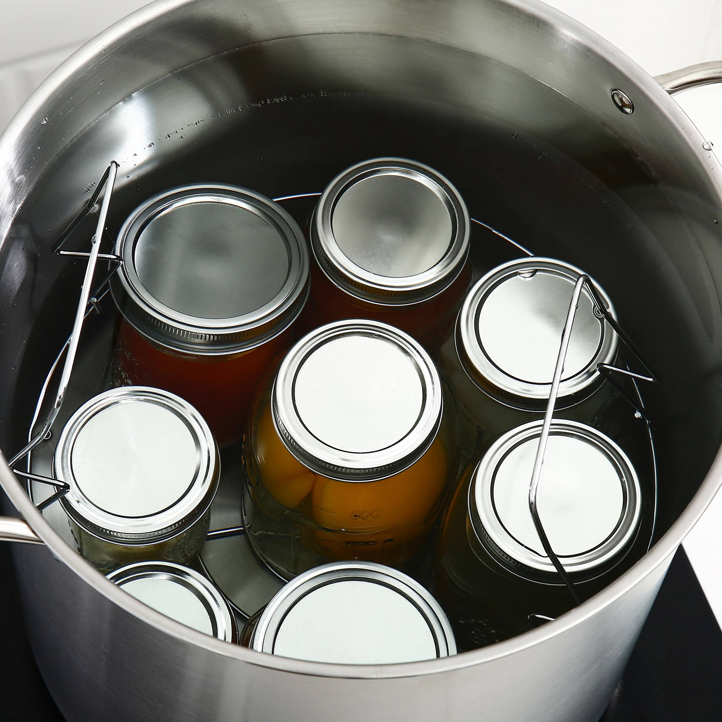 Mainstays 21.5 Quart Stainless Steel Canning Pot with Rack, Dual Water Bath Canner and Steam Canner