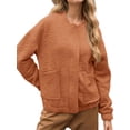 thumbnail image 4 of Spring Fall Women Long Sleeved Zipper Varsity Jacket Casual Bomber Jacket, 4 of 7