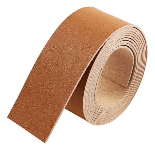 Tiras de correa de cuero PU, tiras de cinturón de cuero, suministros de bricolaje, 2M, proyectos artesanales, cinturón para bolsa, cinturón artesanal , marrón Macarena Artesanía con correa