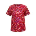 thumbnail image 3 of Hiijoy Girls Leopard Sequin Glitter T-Shirt Short Sleeve Crew Neck T Shirt Unisex Tee Top, 3 of 3