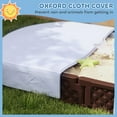 thumbnail image 4 of Qaba Sandbox for Kids, Outdoor Sand Pit with Cover, Built-in Seating, Bottom Liner for Backyard, Garden, 71" x 42" W x 9", Dark Brown, 4 of 8
